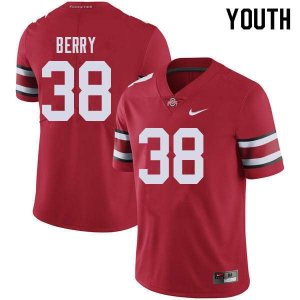 NCAA Ohio State Buckeyes Youth #38 Rashod Berry Red Nike Football College Jersey MBR7745RS